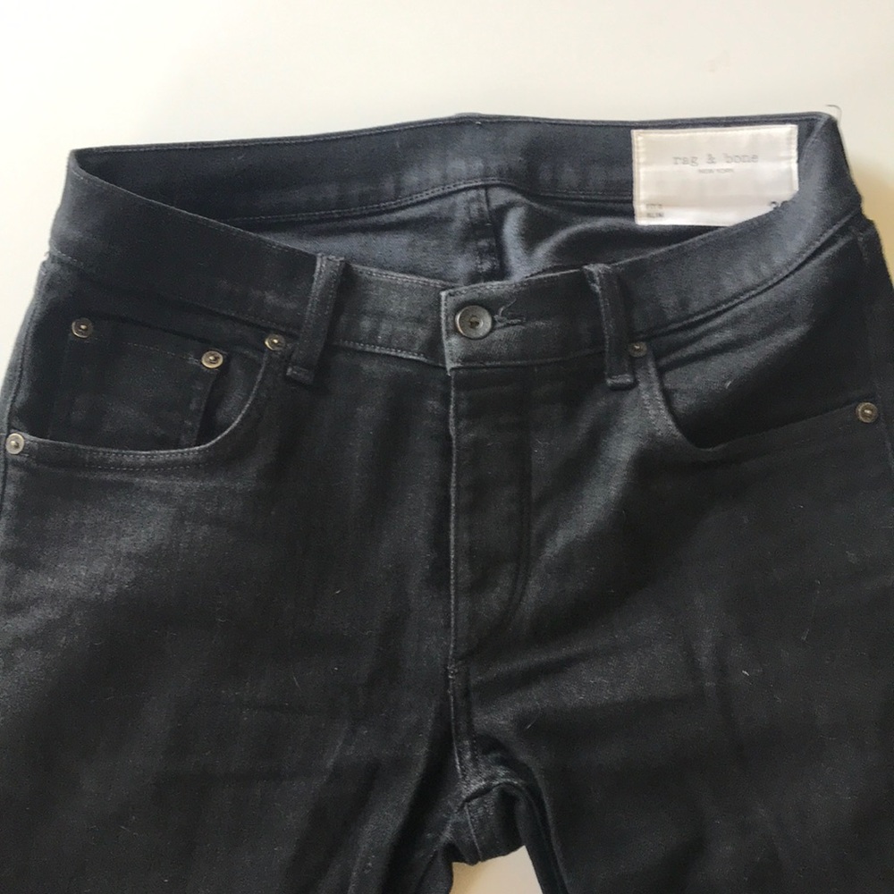 rag & bone Fit No. 2 jeans, all black, w 30